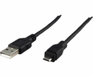 Schwaiger USB-A - microUSB USB kabel 1 m černý (CK1511533)