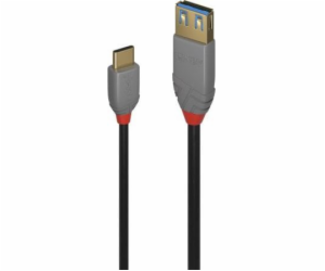 Lindy USB-A - USB-C USB kabel 0,5 m černý (36910)