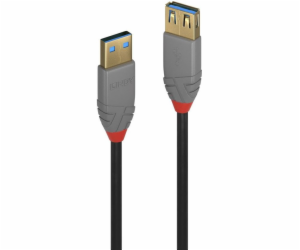 Lindy USB kabel USB-A – USB-A 0,5 m černo-šedý (36760)