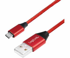 LogiLink USB-A - microUSB USB kabel 1 m červený (CU0152)