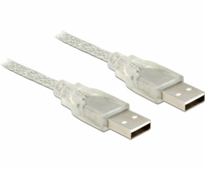 Delock USB kabel USB-A - USB-A 2 m průhledný (83889)