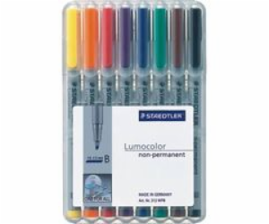 STAEDTLER fóliové pero Lumocolor B nonperm 8 kusů