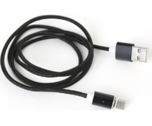 Platinet USB-A - microUSB USB kabel 1 m černý (PUCMPM1)