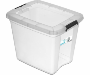 ORPLAST Nádoba RobuStore s sponami Transparent 27L