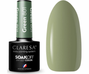 Claresa Soak Off UV/LED hybridní lak Green 801 5g