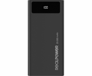 Powerbanka Realpower PB-20k 20000mAh černá