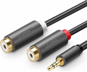 Kabel Ugreen Jack 3,5 mm - Jack 3,5 mm x2 1 m černý (UGR9...