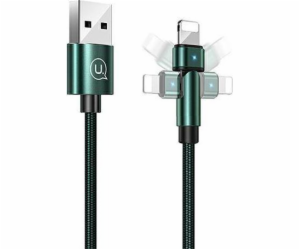 Usams USB-A - Lightning kabel 1 m Zelený (6958444929255)