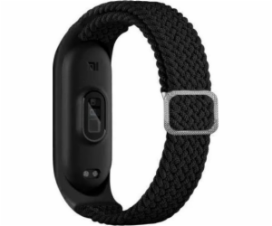 Beline Beline Mi Band 3/4 Textilní pásek černo/černý