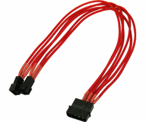 Nanoxia Molex – 3pinový x2, 0,3 m, červený (900300015)