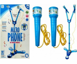 Mikrofony Lean Sport Karaoke Set Blue Stand