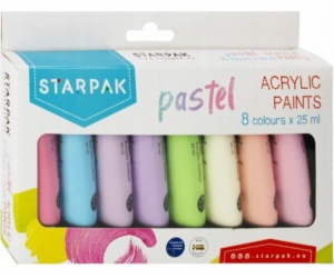 Starpak AKRYLOVÉ BARVY 8COL 25ML PASTEL STK WB 6/24