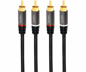 LogiLink RCA (Cinch) x2 - RCA (Cinch) x2 kabel 7,5 m čern...