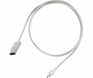 SilverStone USB-A - microUSB USB kabel 1 m Stříbrný (52012)