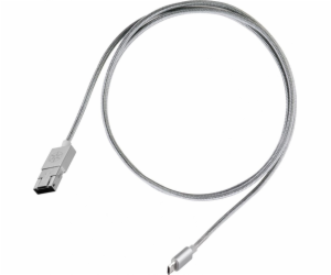 SilverStone USB-A - microUSB USB kabel 1 m Graphite (52011)