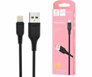 Denmen USB-A – Lightning kabel 1 m černý (29350)