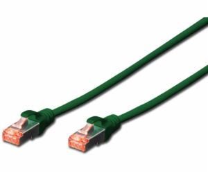 Digitus Patchcord CAT6, S-FTP, 0,25 m, zelený, 10 kusů (D...