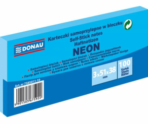 Donau SAMOLEPÍCÍ BLOK, DONAU, 38X51MM, 100K, NEON BLUE, 3...