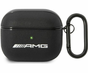 Kožené velké logo Mercedes AMG – pouzdro AirPods 3 (černé)