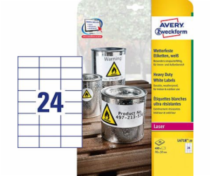 Avery Zweckform LABELS ZF L4718-20 HEAVY DUTY 70X37 MM, 2...