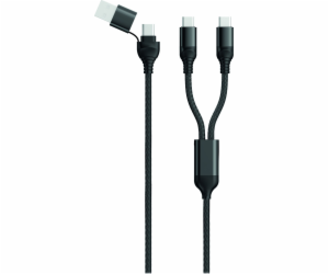 USB kabel 2GO USB-A + USB-C - 2x USB-C 1,2 m černý (797367)