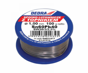 Dedra pájka s Pb60Sn40 tavidlem 1mm 100g na cívce - 31L61010