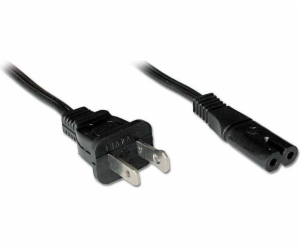 Lindy US - IEC320 C7 napájecí kabel, 2m (30424)