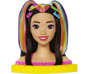 Stylingová hlava panenky Mattel Barbie Neon Rainbow Černé...