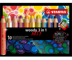 Pastelky Stabilo Woody Arty 3v1 10 barev + STABILO ořezáv...