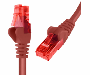 Spacetronik RJ45 CAT 6 U/UTP AWG24 kabel červený 10m