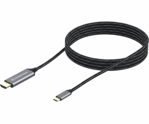 Conceptronic USB-C - HDMI kabel 2 m Černostříbrný (ABBY10G)