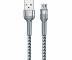 USB kabel USB-A - microUSB 1 m stříbrný (KABAV1183)