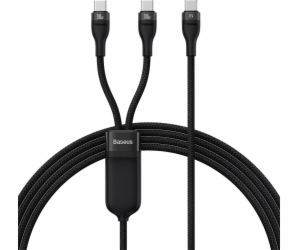 Baseus USB-C – 2x USB-C USB kabel 1,5 m černý (CASS060001)