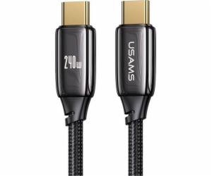 Usams USB-C – USB-C kabel USB 1,2 m černý (USA898)