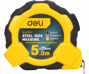 Svinovací metr Deli Deli Tools EDL3797Y, 5m/25mm (žlutý)