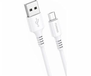 Foneng USB-A - microUSB USB kabel 1 m Bílý (X85 Micro)