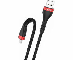 Foneng USB-A - microUSB USB kabel 1 m černý (X82 Micro)