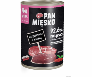 Pan Mięsko Mokré krmivo pro psy Vepřové maso s kachnou (š...