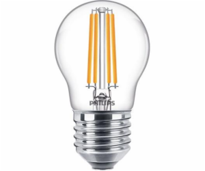 LED žárovka PHILIPS, P45, E27, 6,5 W, 806 lm, 2700 K