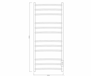 Elektrický sušák ručníků Thema Lux BK-109A-12T, chrom