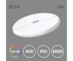 Vestavné svítidlo TOPE ROSA 14W, LED IP65