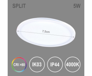 Závěsné svítidlo Tope Split R NW, 5W, LED, 4000K