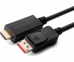 MicroConnect DisplayPort - HDMI kabel 1m černý (MC-DP-HDM...