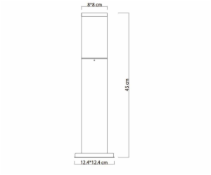 Svítidlo Domoletti CORTE DH3430-450, 15W, E27, IP44