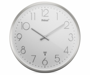 Mebus 19776 radio wall clock Silver/white