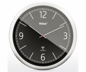 Mebus 19813 radio wall clock black/silver