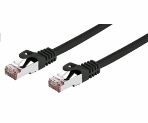 C-TECH kabel patchcord Cat6, FTP, černý, 1m