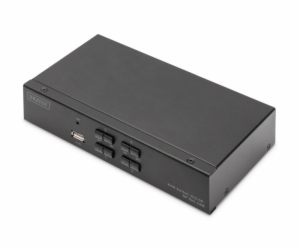 DIGITUS DS-12891 KVM Switch, 4x DP in, DP Out, 4x USB B, ...