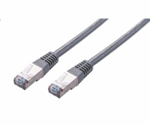 C-TECH kabel patchcord Cat5e, FTP, šedý, 0,5m