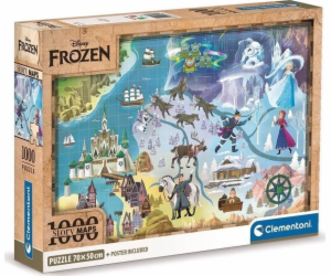 Clementoni CLE puzzle 1000 Kompaktní DisneyMaps Frozen 39784